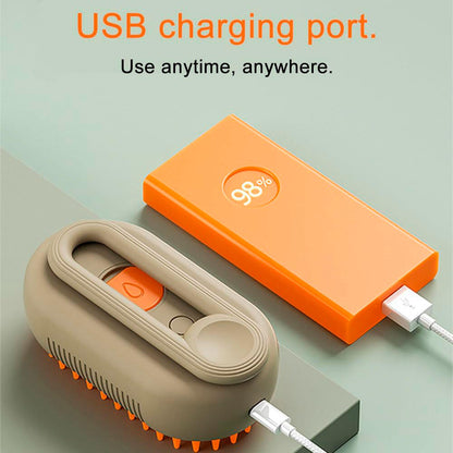 Cepillo vapor multifuncional para mascotas.